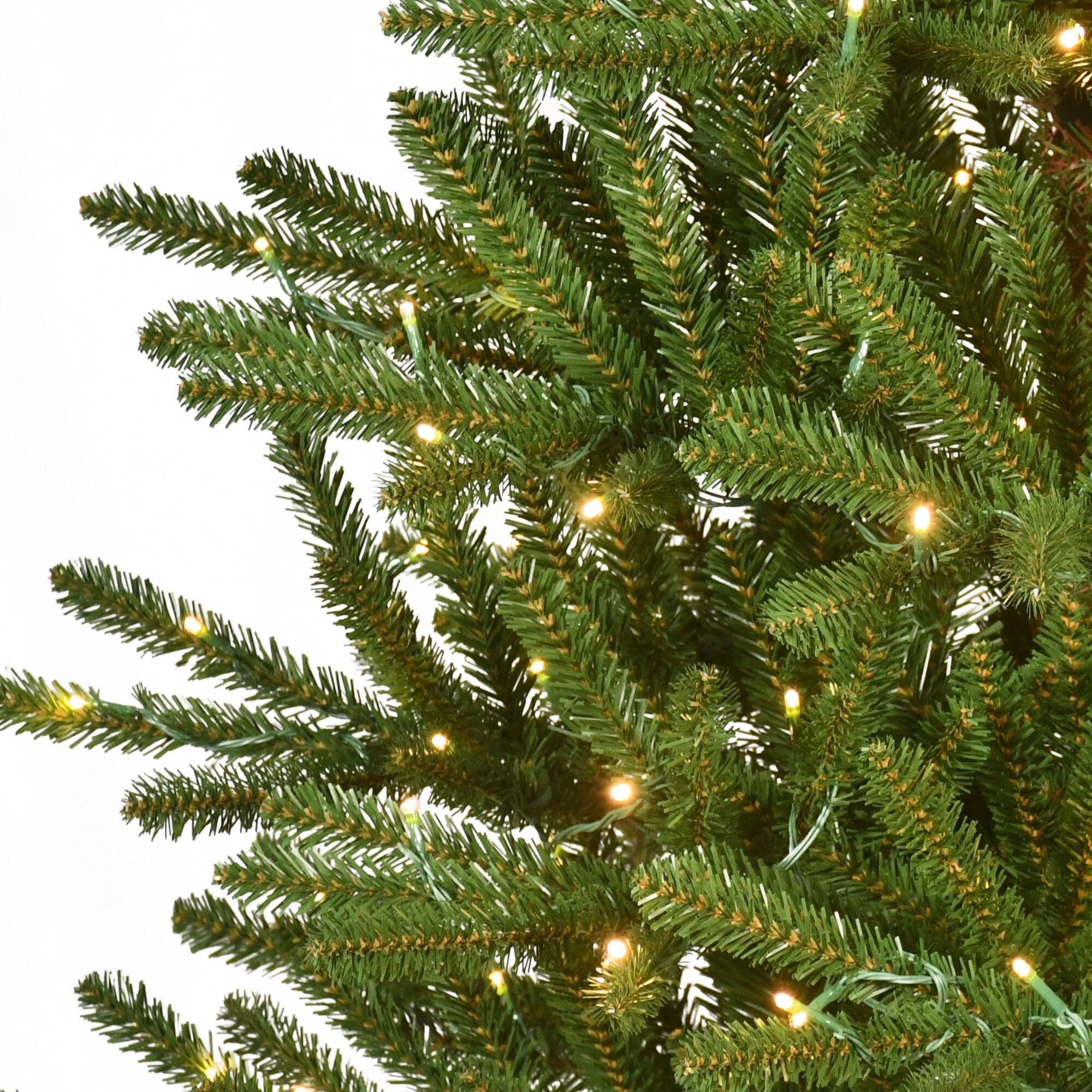 7.5ft. Pre-Lit Mountain Spruce Artificial Christmas Tree, Warm White LED Lights